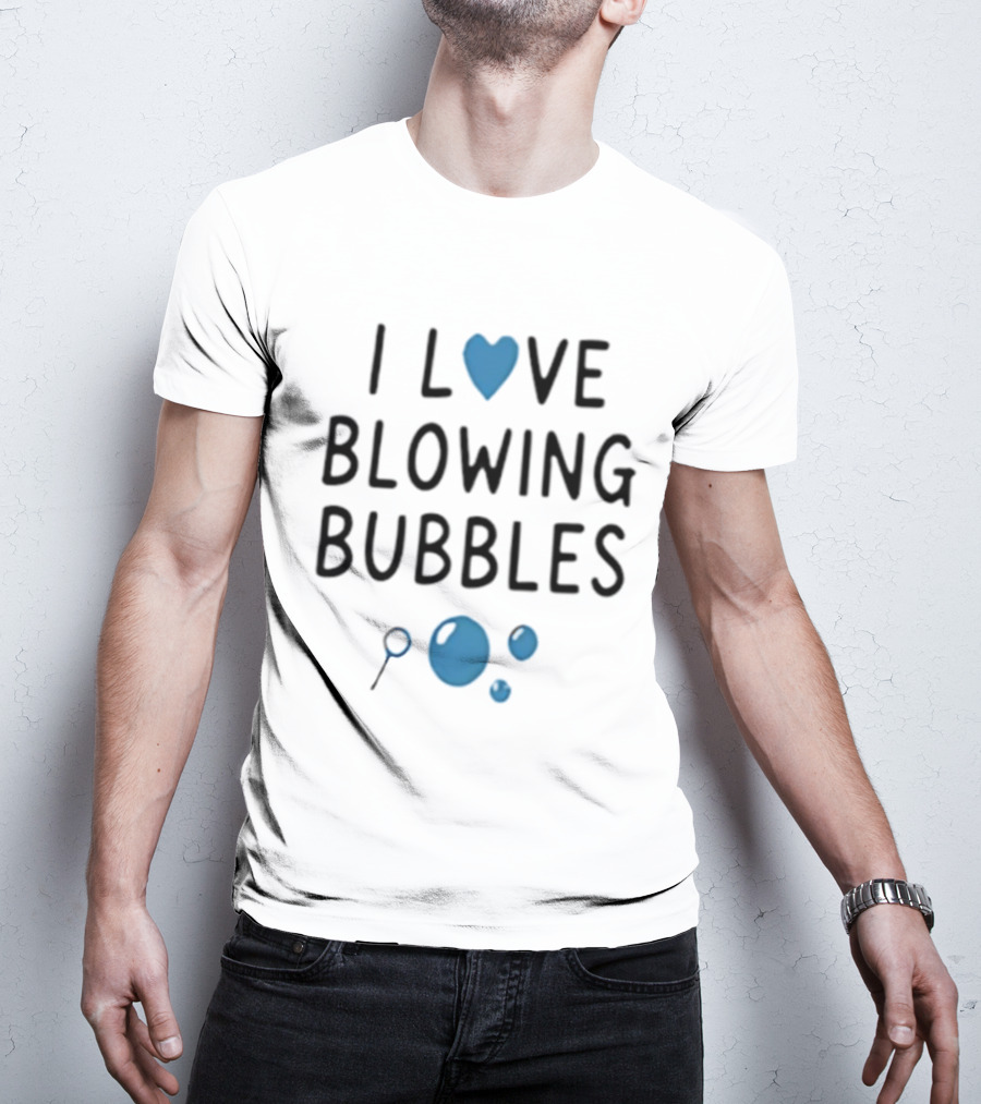 I Love Blowing Bubbles Heart Bubble Lover Magnifying Glass T-Shirt