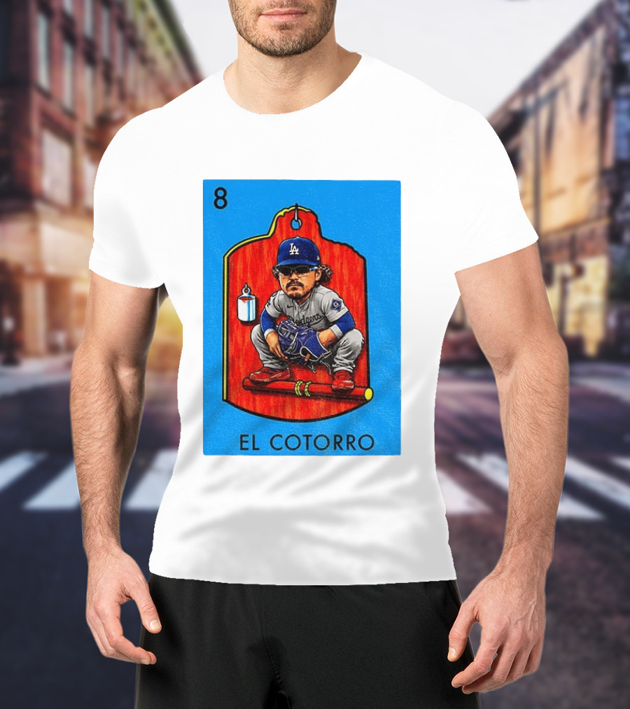 Joe Kelly Dodgers El Cotorro Loteria Card 8 T-Shirt