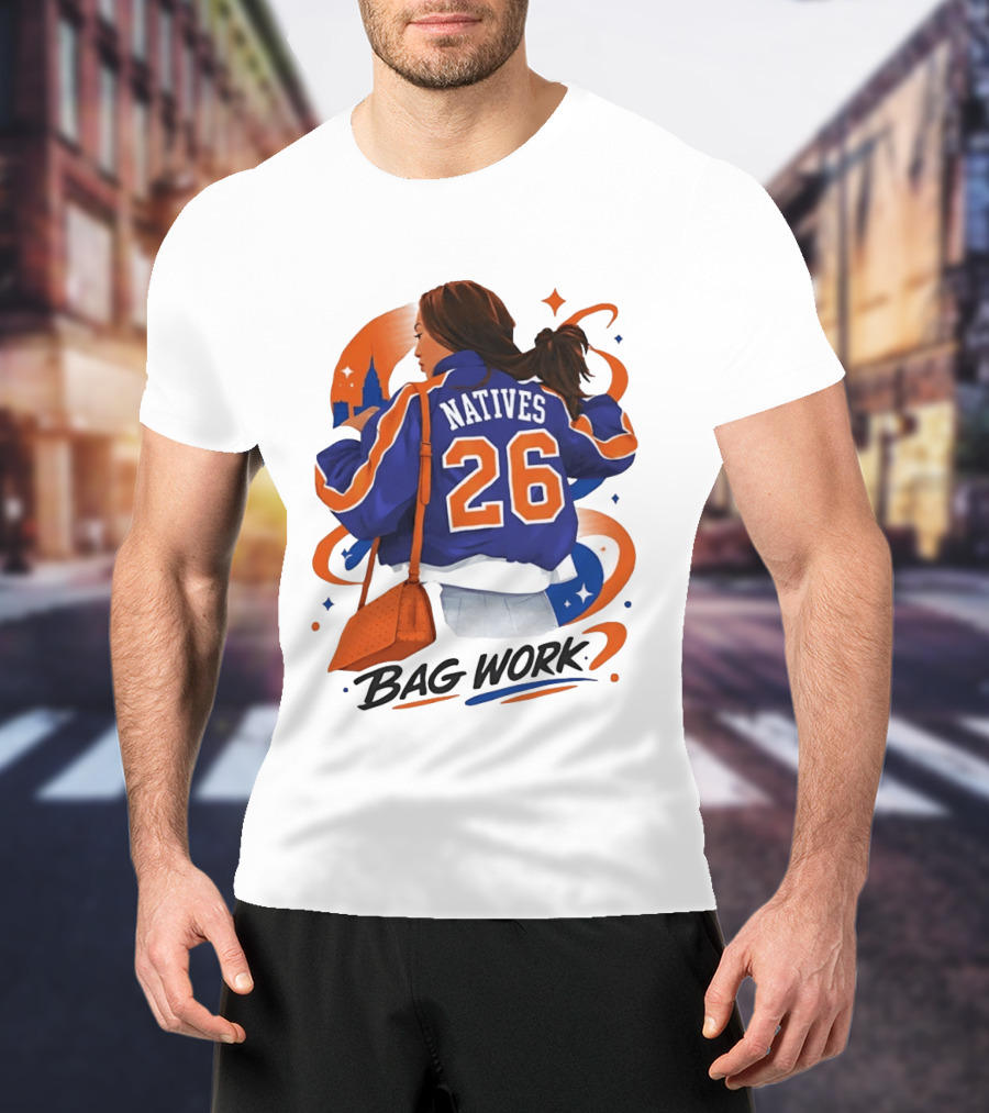 Jordyn Natives 26 Bag Work New York Knicks T-Shirt
