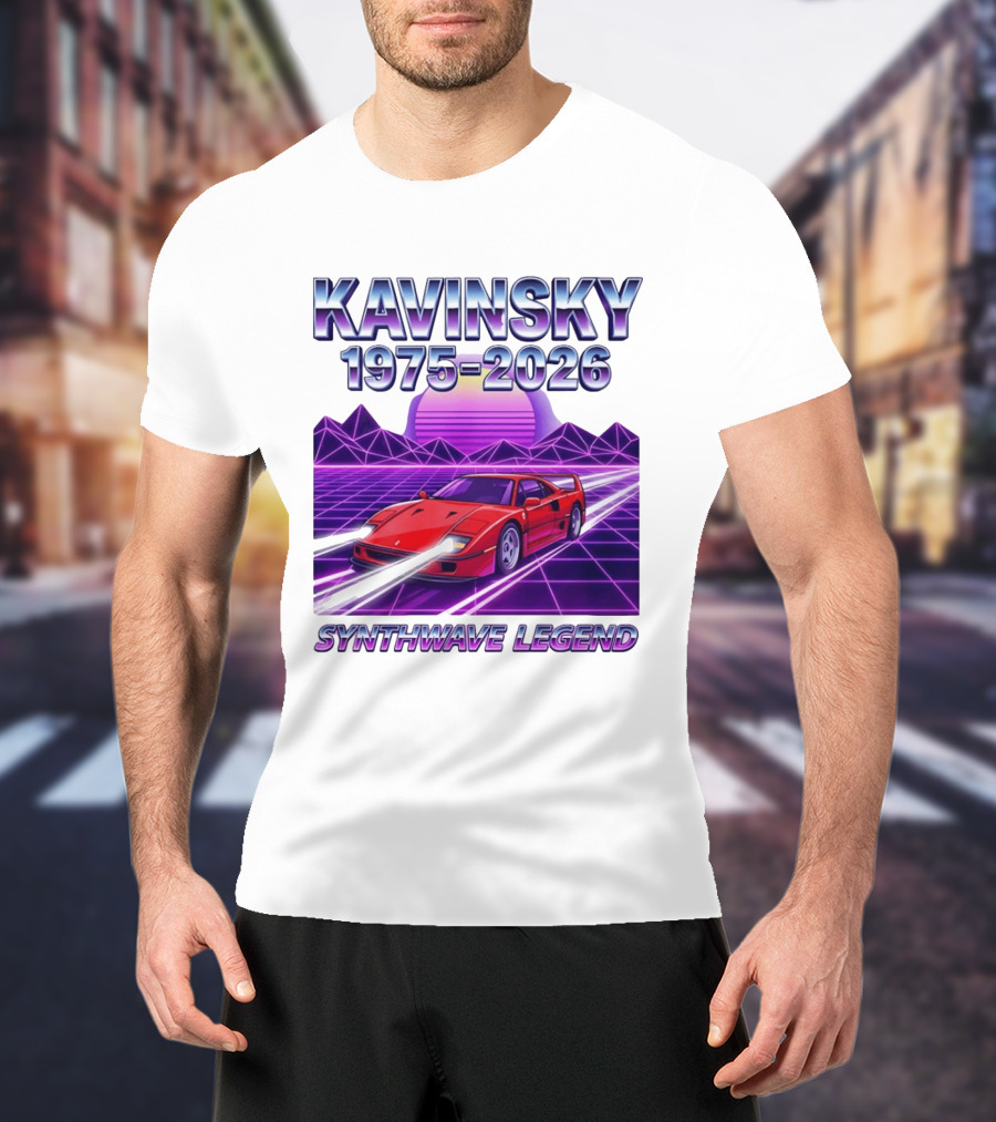 Kavinsky 1975 2026 Synthwave Legend Vaporwave Retro Car Aesthetic T-Shirt