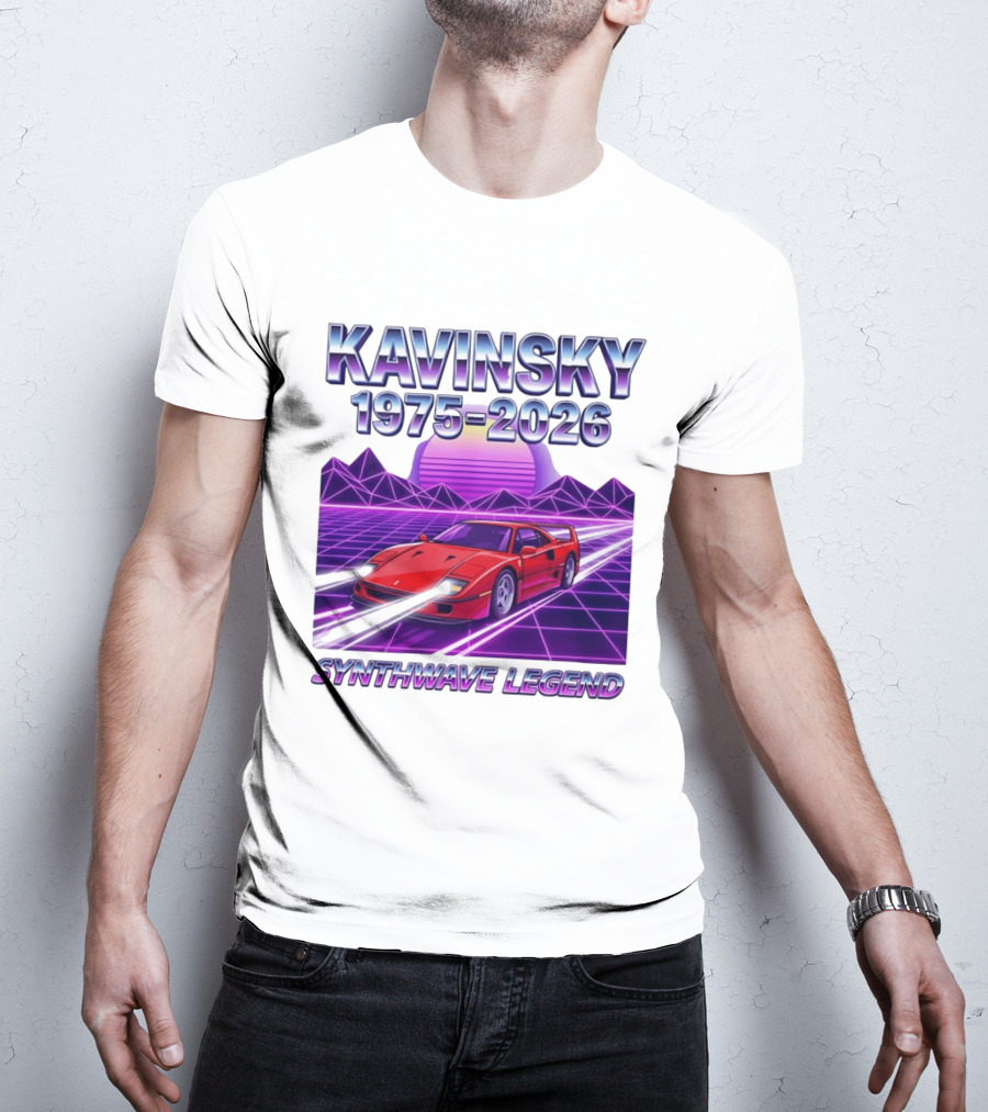 Kavinsky 1975 2026 Synthwave Legend Vaporwave Retro Car Aesthetic T-Shirt