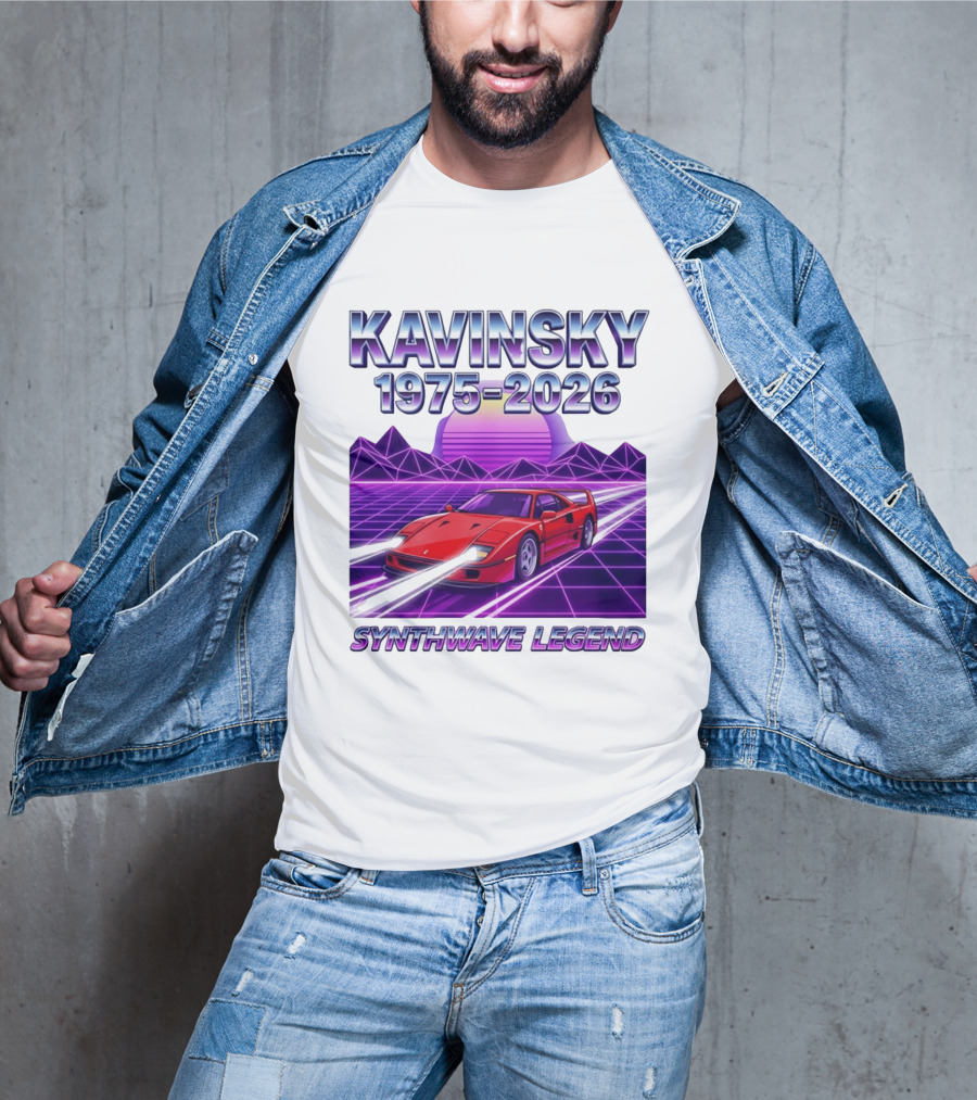 Kavinsky 1975 2026 Synthwave Legend Vaporwave Retro Car Aesthetic T-Shirt