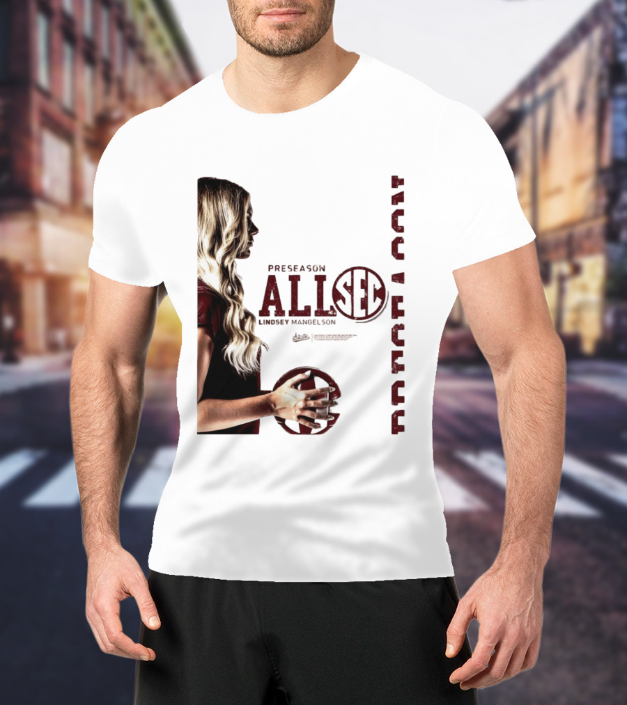 Preseason All SEC Lindsey Mangelson Mississippi State Volleyball 2026 T-Shirt
