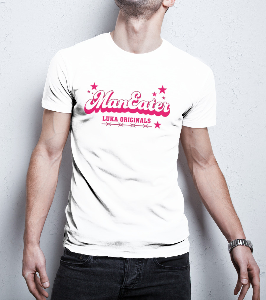 Man Eater Stars Luka Originals Bold Pink Sporty T-Shirt