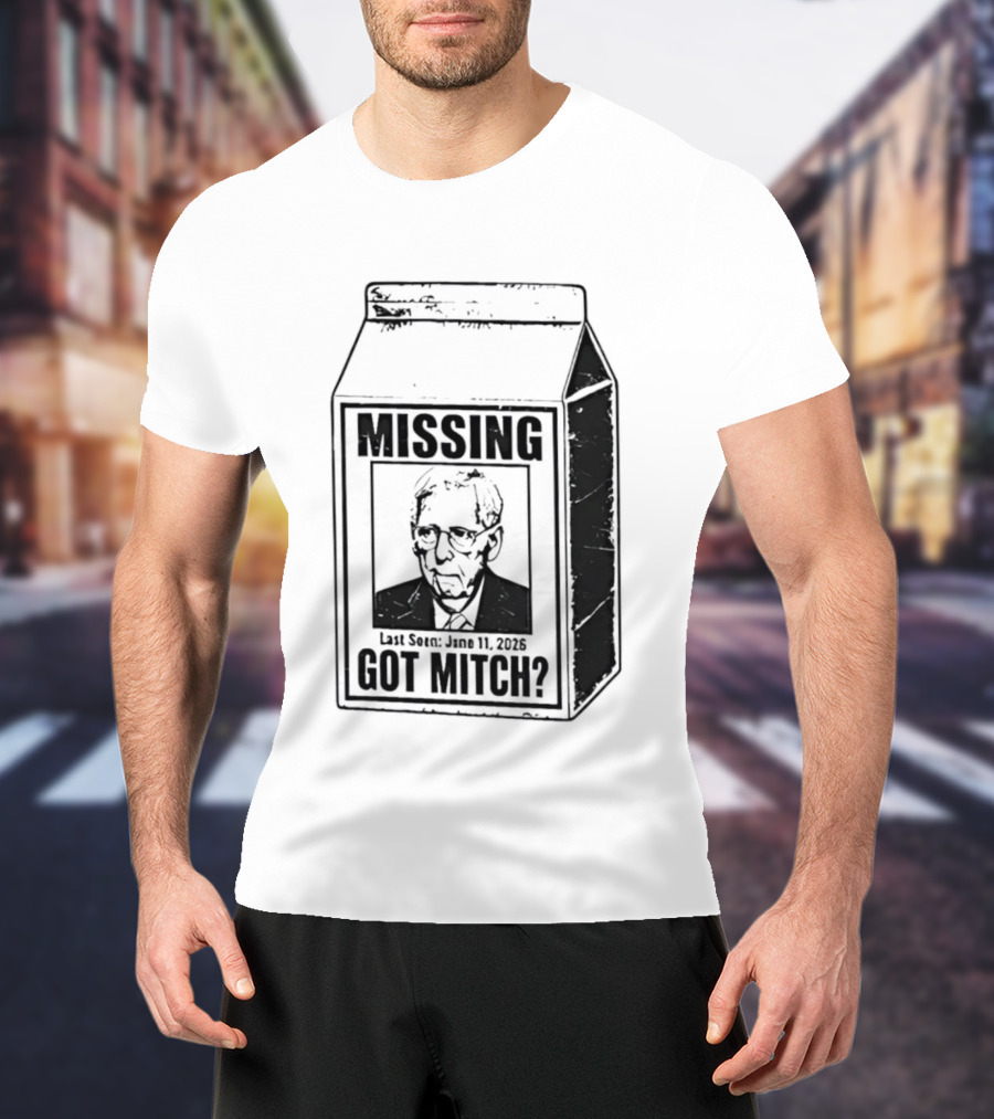 Missing Mitch McConnell Got Mitch Milk Carton T-Shirt