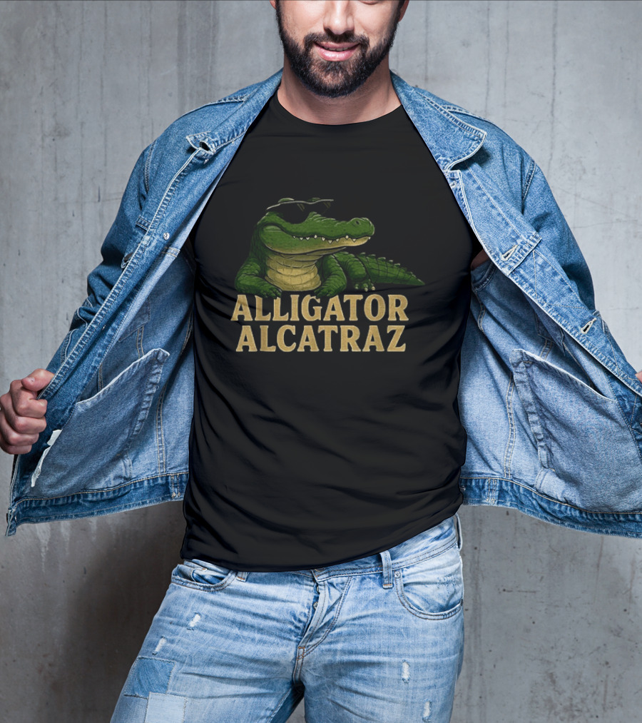 Alligator Alcatraz Sunglasses Meme Florida Humor T-Shirt