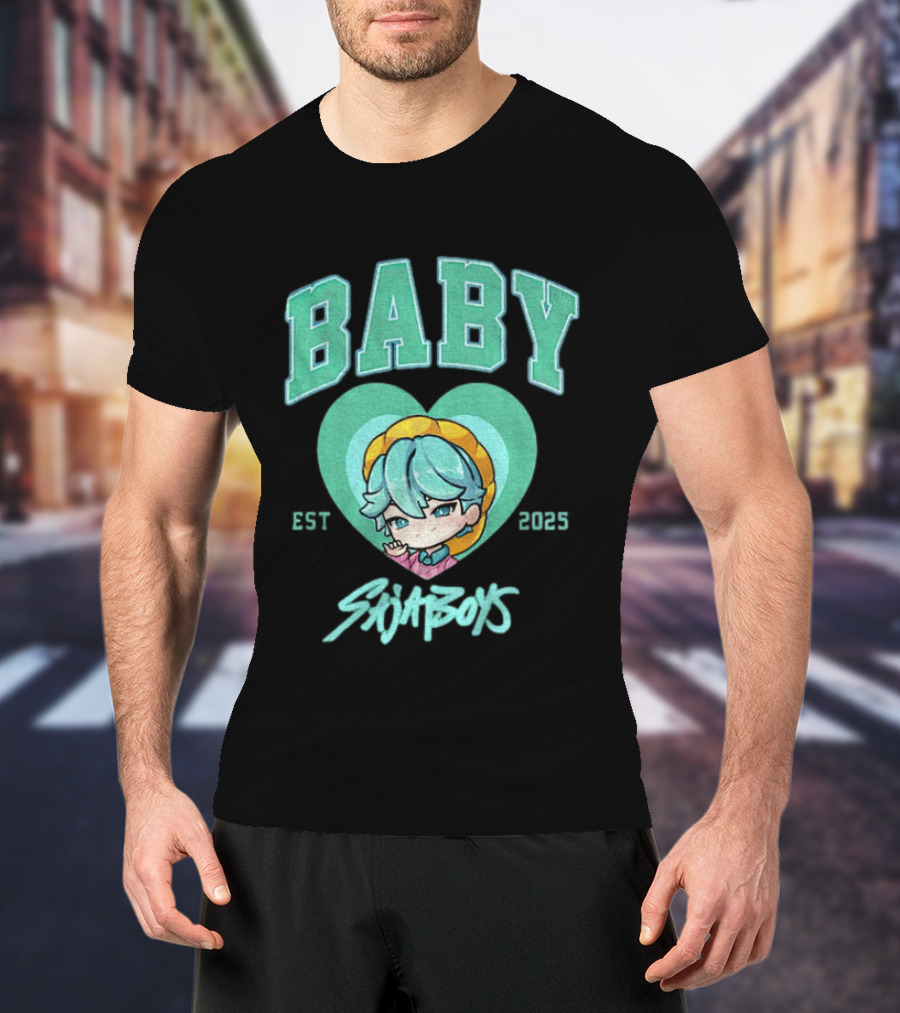 Baby Saja Boys Kpop Demon Hunters Est 2025 Anime Character Heart T-Shirt