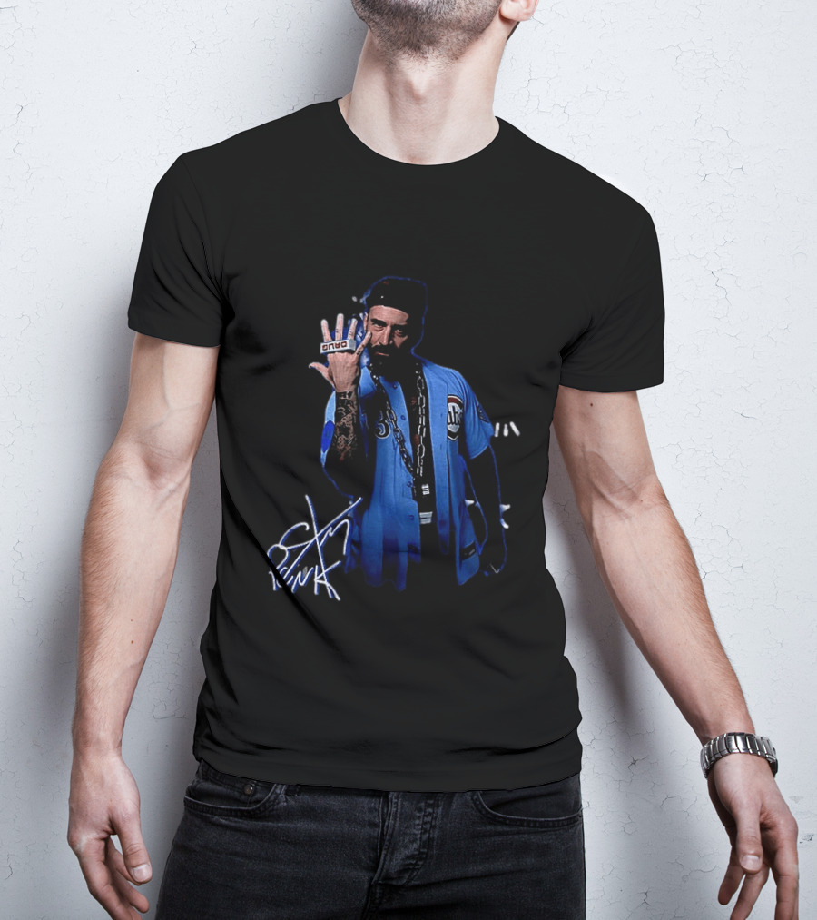CM Punk WWE Signature Look With Chicago Baseball Jersey And Tattoos T-Shirt