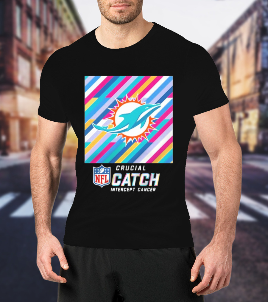 Crucial Catch Intercept Cancer NFL Miami Dolphins 2024 T-Shirt