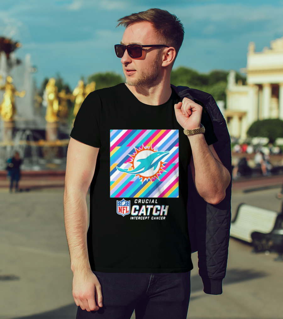Crucial Catch Intercept Cancer NFL Miami Dolphins 2024 T-Shirt