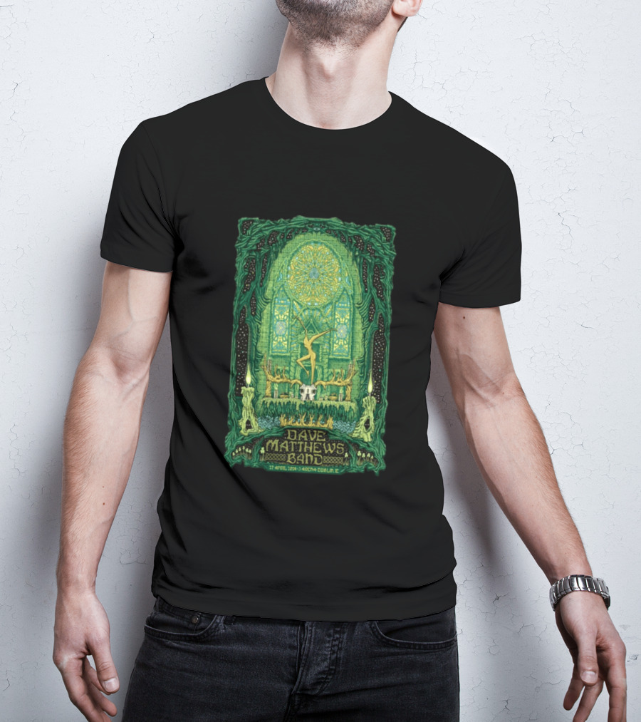Dave Matthews Band 27 April 2024 3Arena Dublin IE Concert Art With Celtic And Candle T-Shirt
