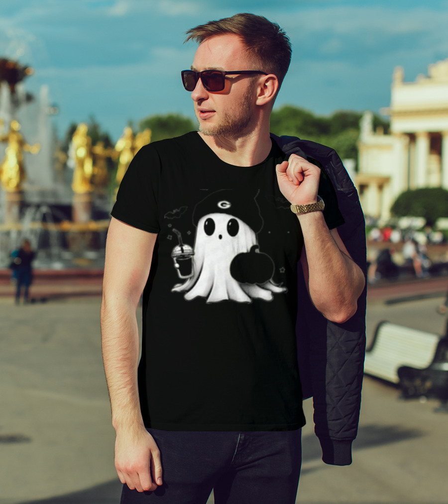 Halloween Green Bay Packers Ghost Pumpkin Football Fan Merchandise T-Shirt