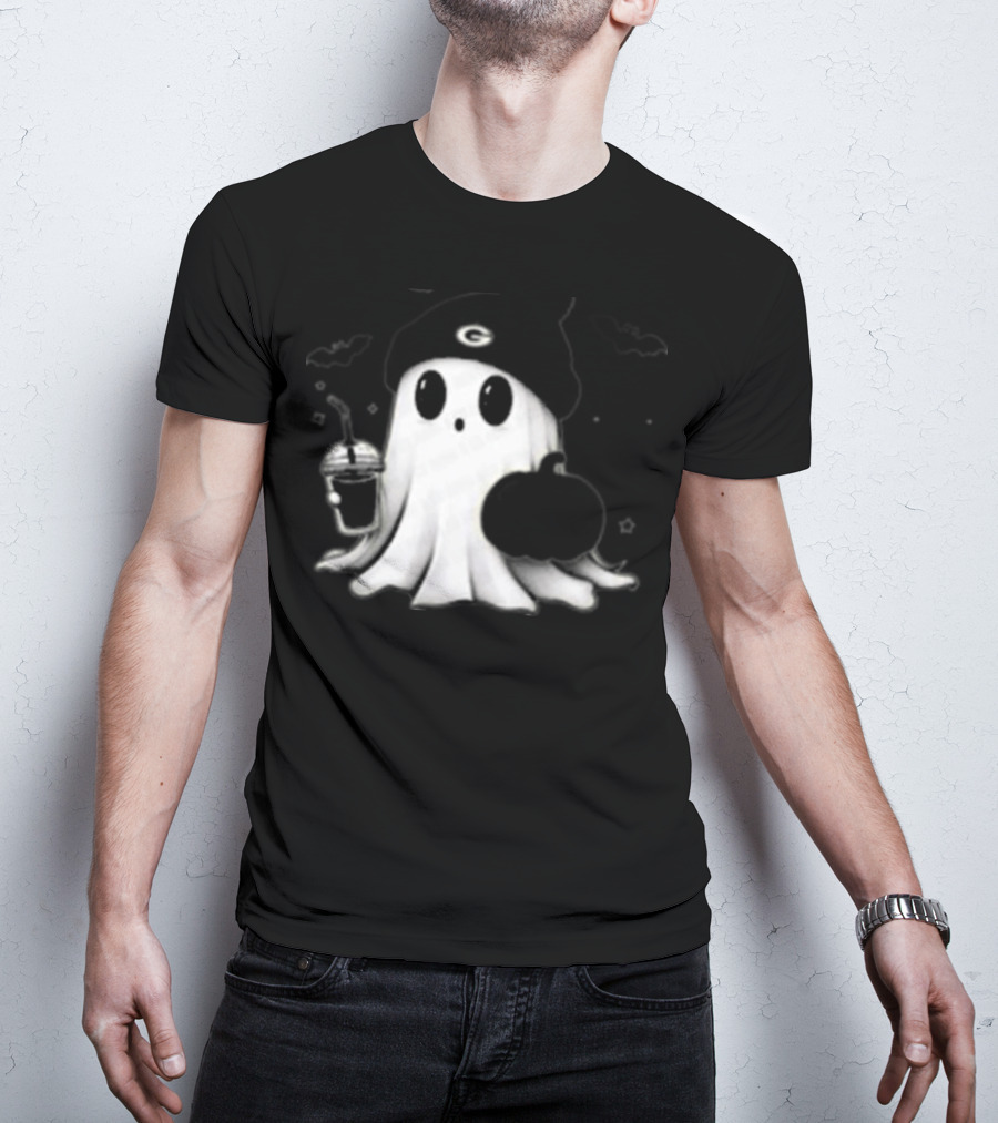 Halloween Green Bay Packers Ghost Pumpkin Football Fan Merchandise T-Shirt