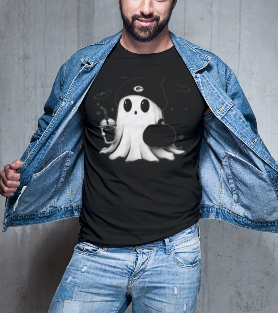 Halloween Green Bay Packers Ghost Pumpkin Football Fan Merchandise T-Shirt