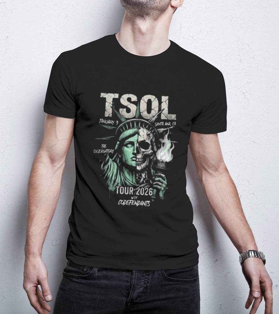 TSOL Tour 2026 The Observatory Santa Ana CA January 3 With Codefendants T-Shirt