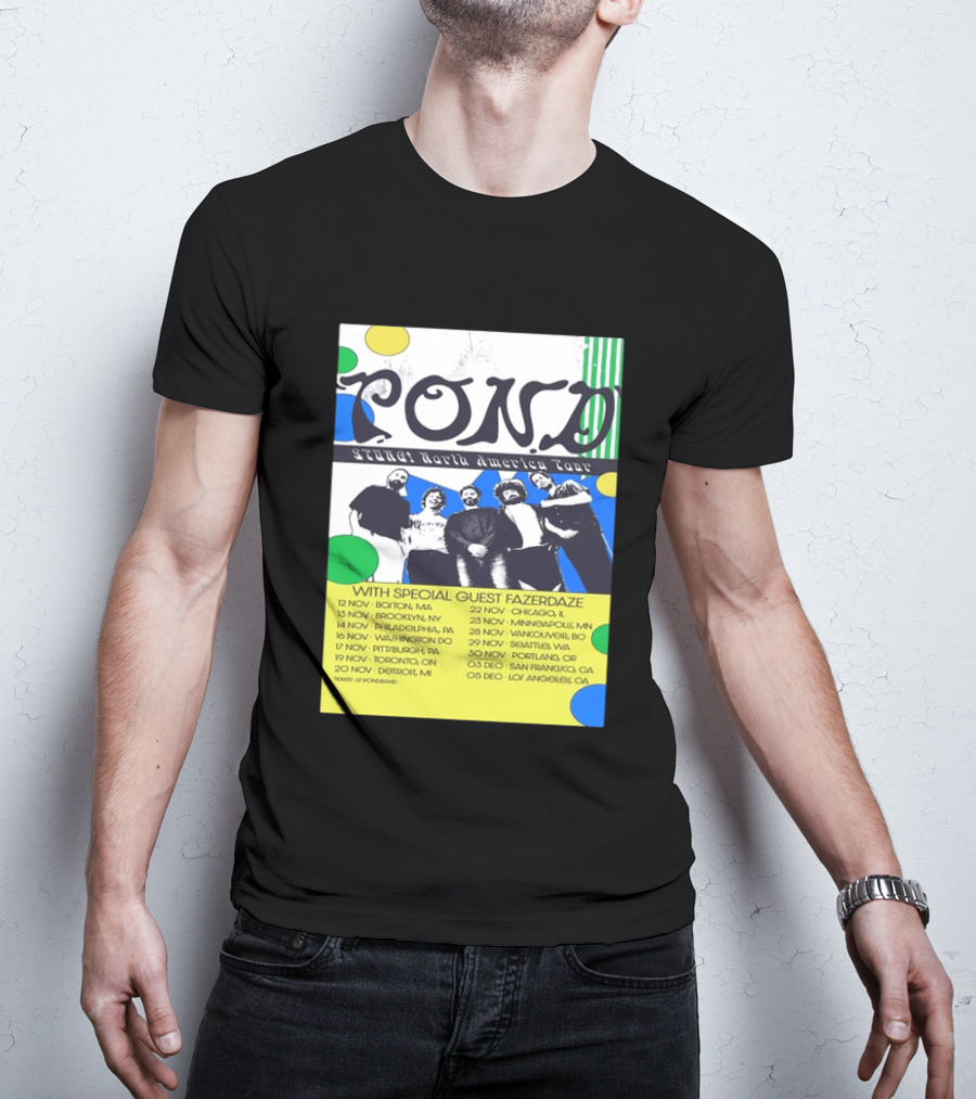 Pond Band Stunga North America Tour 2024 With Special Guest Fazerdaze T-Shirt