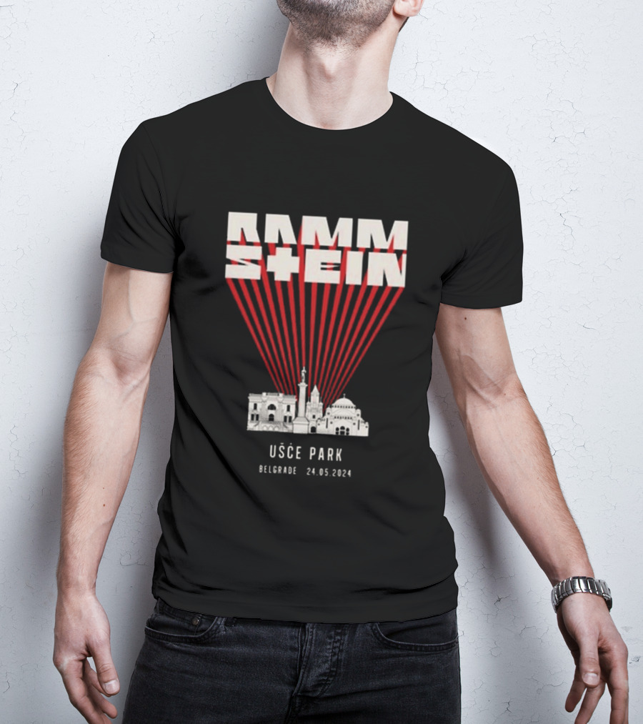 Rammstein Usce Park Belgrade 24 5 2024 Europe Stadium Tour T-Shirt