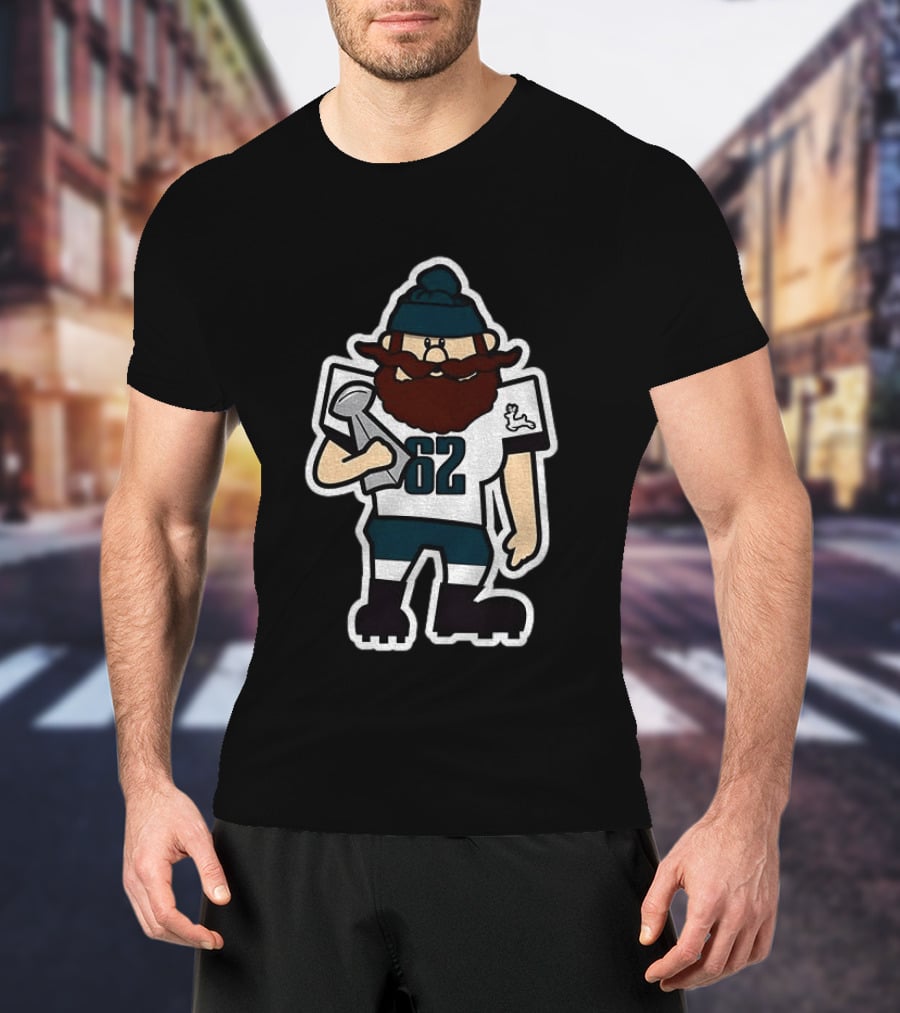 Yukon Cornelius 62 Philadelphia Eagles Football Trophy T-Shirt