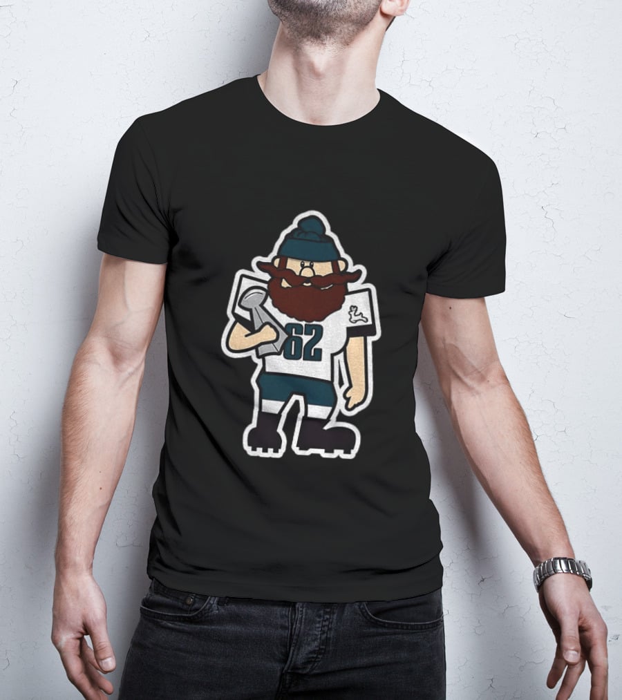 Yukon Cornelius 62 Philadelphia Eagles Football Trophy T-Shirt