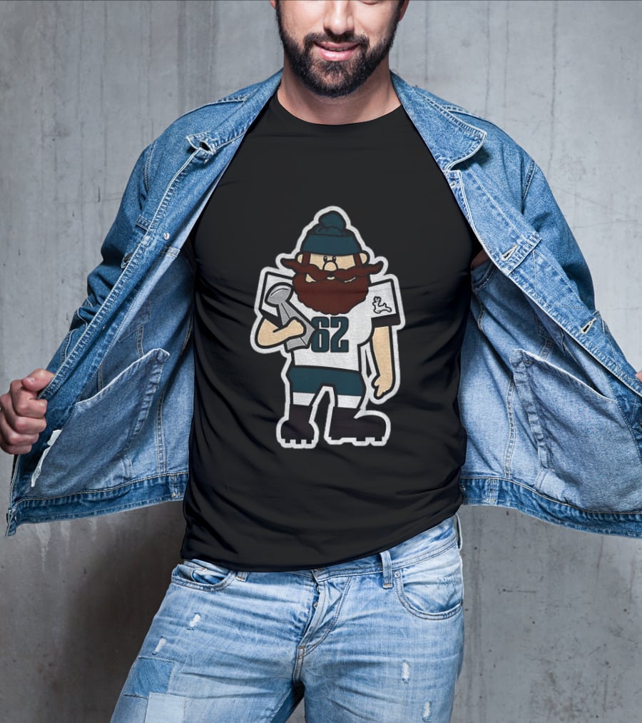 Yukon Cornelius 62 Philadelphia Eagles Football Trophy T-Shirt