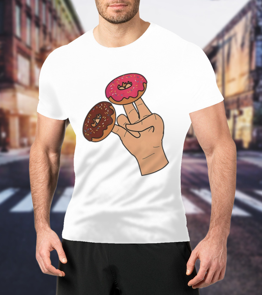 2 In The Pink 1 In The Stink Donut Fingers T-Shirt