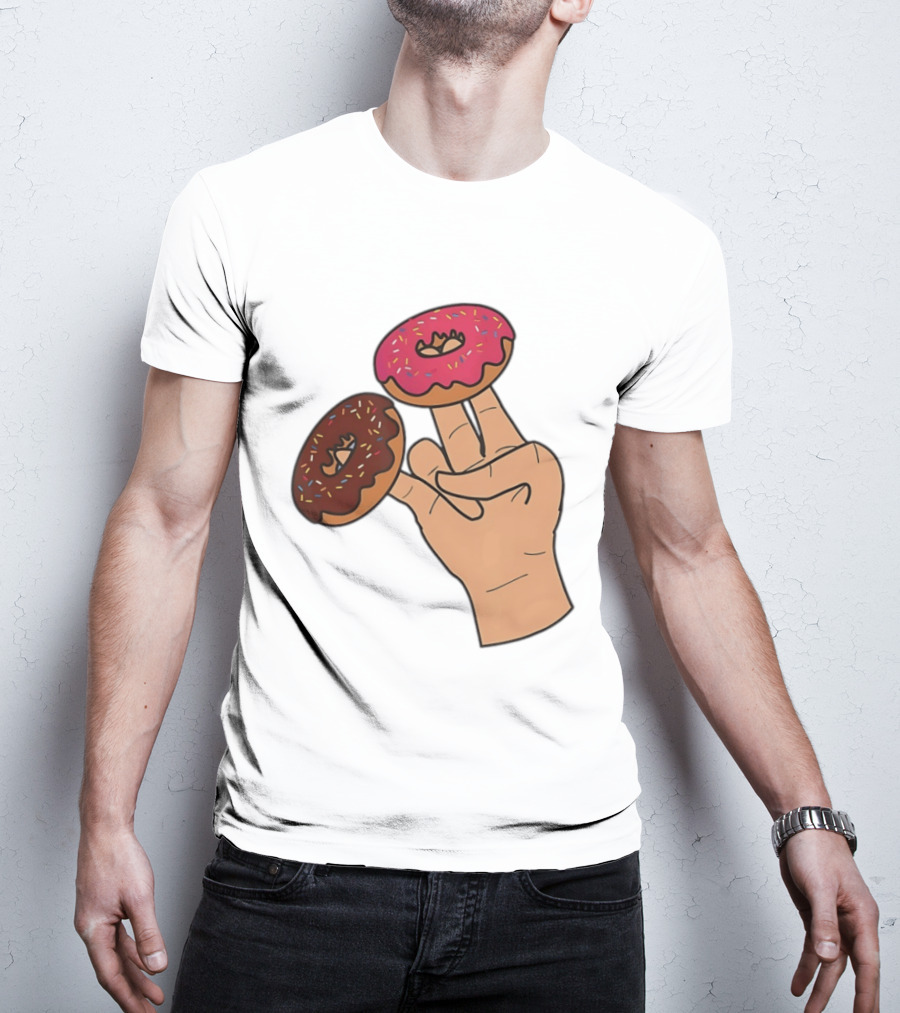 2 In The Pink 1 In The Stink Donut Fingers T-Shirt