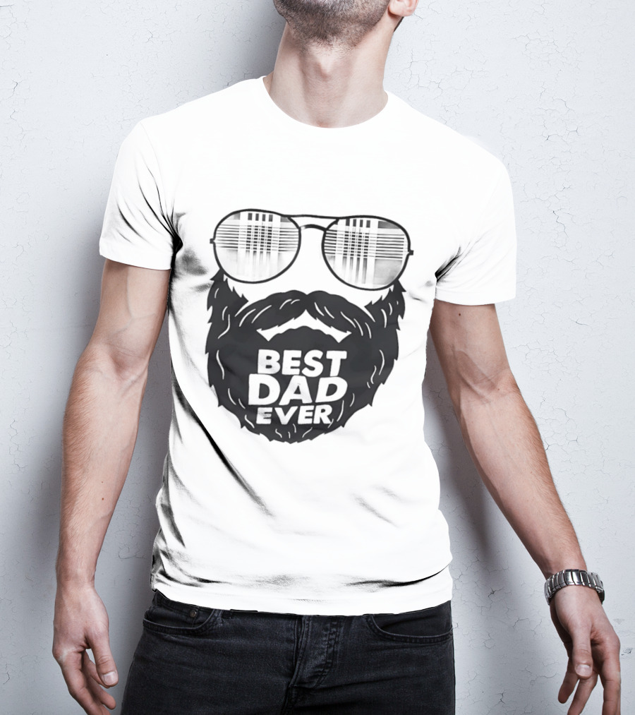 Best Dad Ever Beard Sunglasses T-Shirt