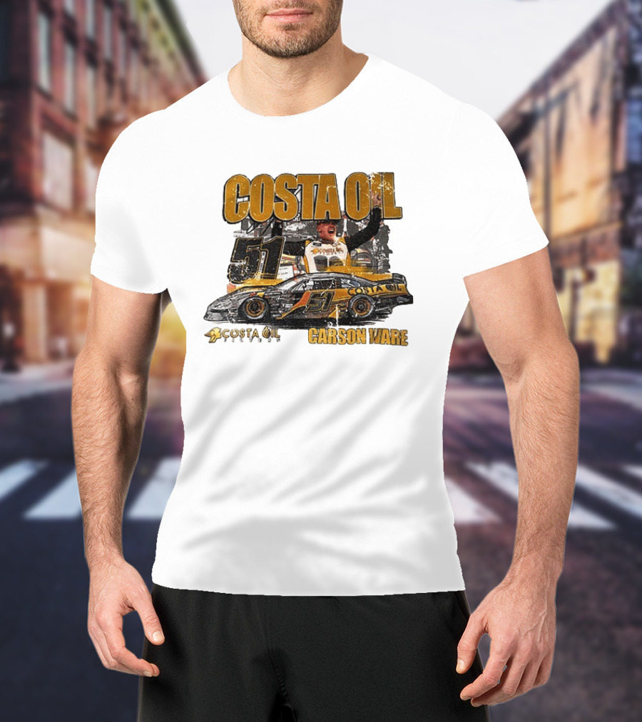Costa Oil Racing Carson Ware 51 Nascar Victory Celebration T-Shirt