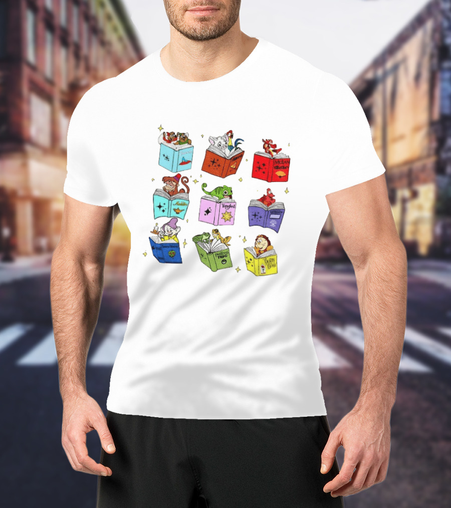 Disney Princess Sidekicks Reading Club Tangled Book Lover T-Shirt