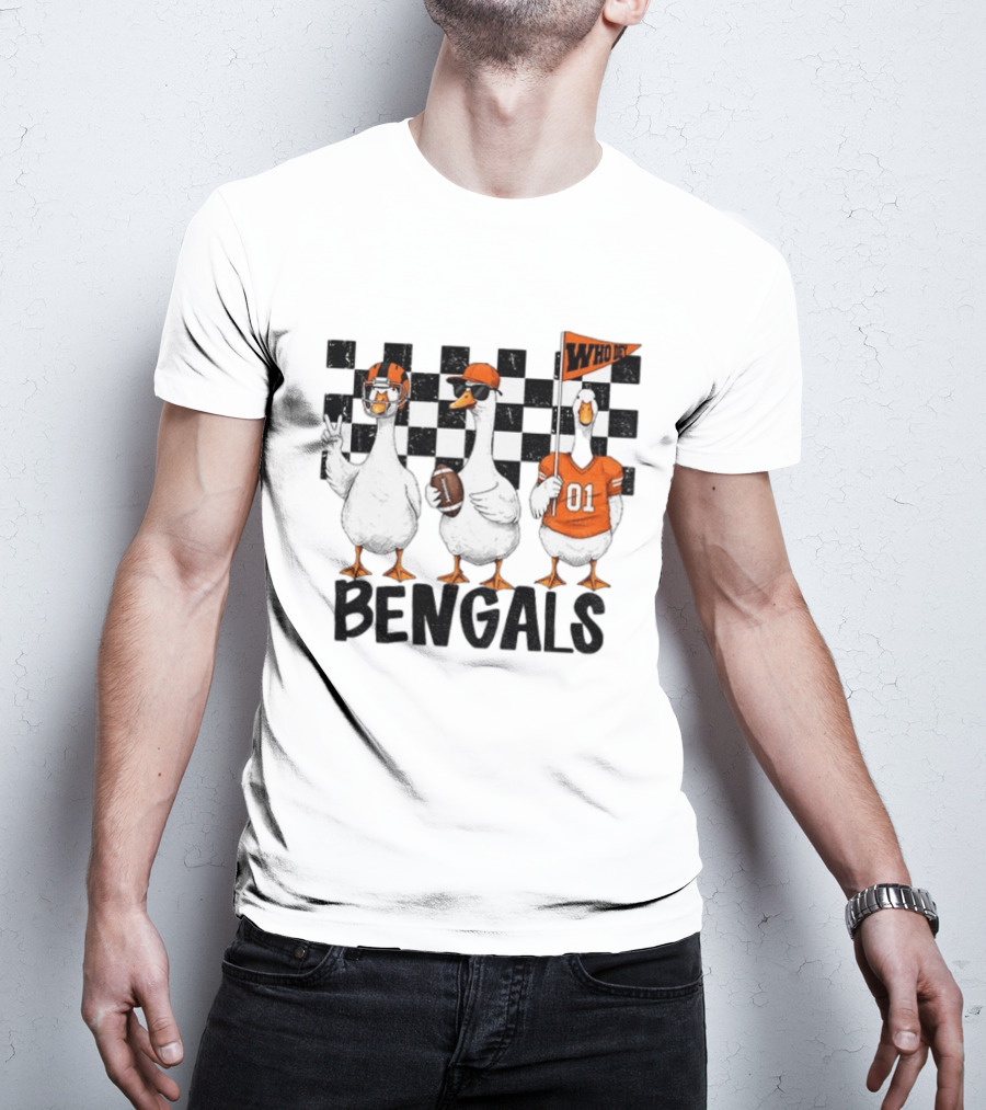 Goose Bengals Who Dey Cincinnati Football Game Day T-Shirt