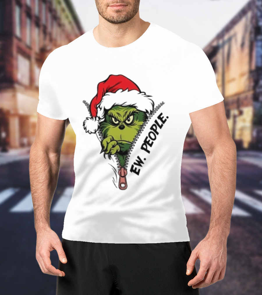 Ew People Grinch Christmas 2025 Holiday Humor T-Shirt