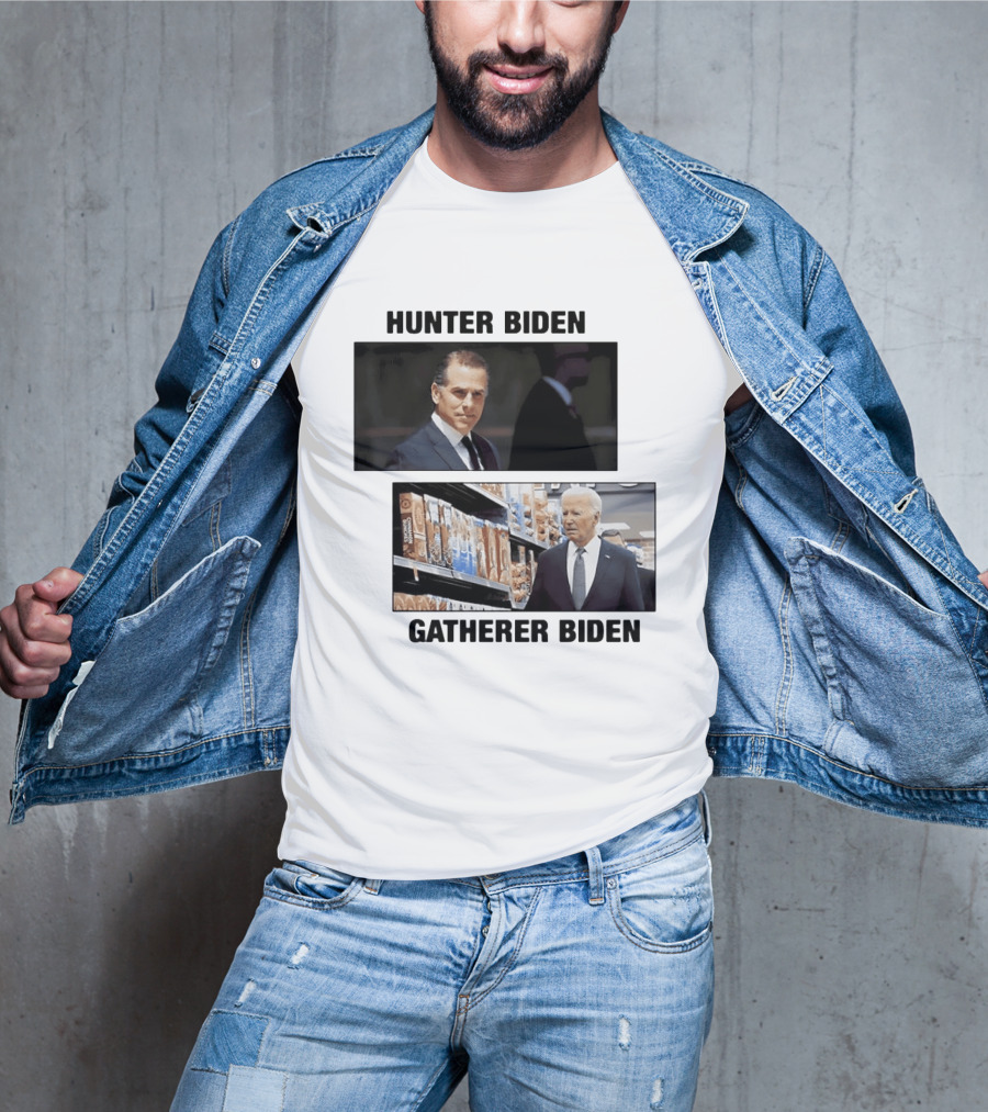 Hunter Biden Gatherer Biden Humorous Political Parody Image T-Shirt