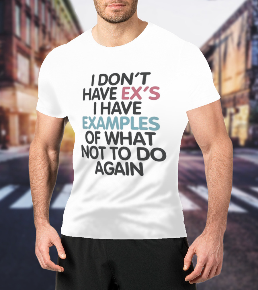 I Don't Have Ex's I Have Examples Of What Not To Do Again T-Shirt