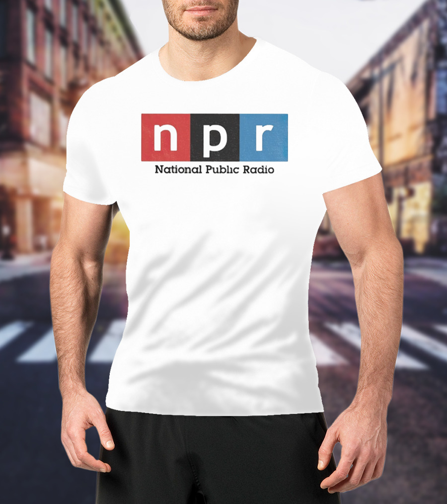 NPR National Public Radio Iconic Logo Red Black Blue T-Shirt