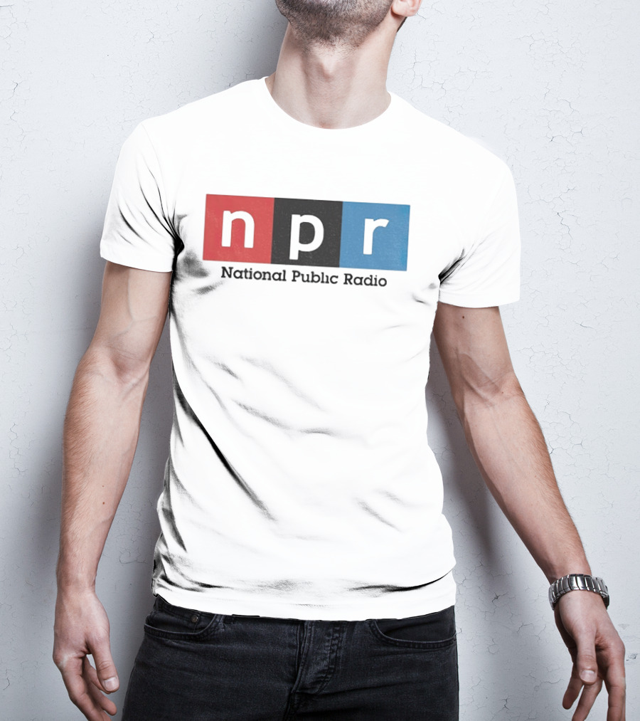 NPR National Public Radio Iconic Logo Red Black Blue T-Shirt