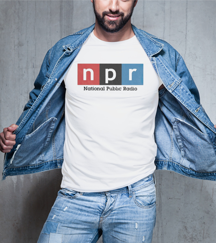 NPR National Public Radio Iconic Logo Red Black Blue T-Shirt