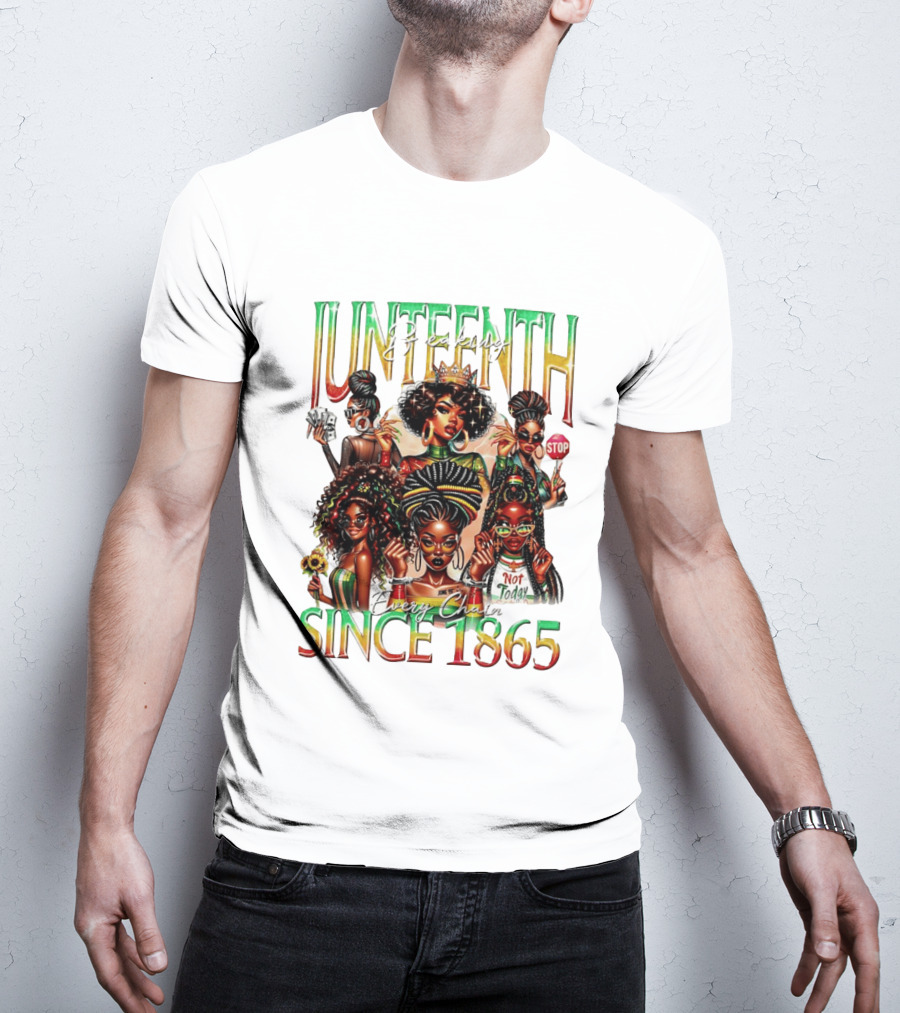 Juneteenth Breaking Every Chain Black Girl Since 1865 T-Shirt