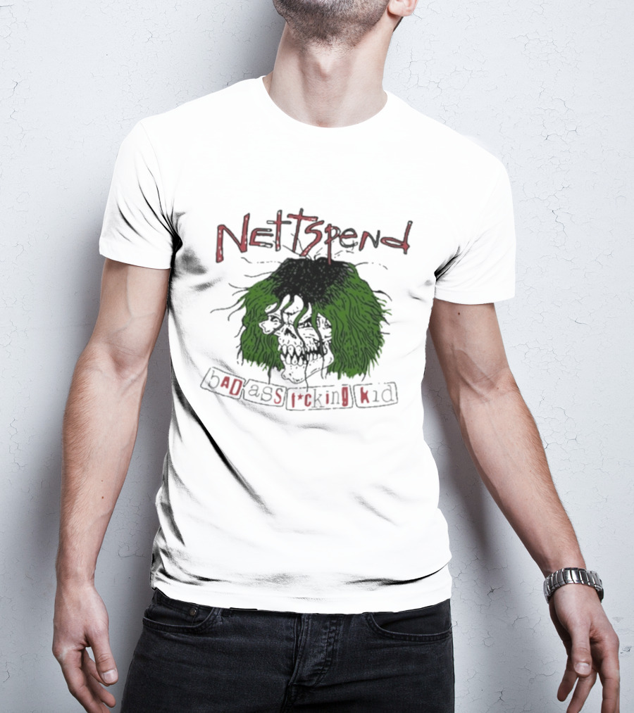 Nettspend Badassfuckingkid Grunge Skull Tour T-Shirt