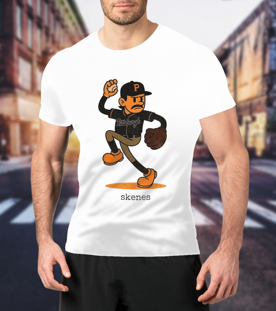 Paul Skenes Pittsburgh P Baseball MLB Cartoon Skenes T-Shirt