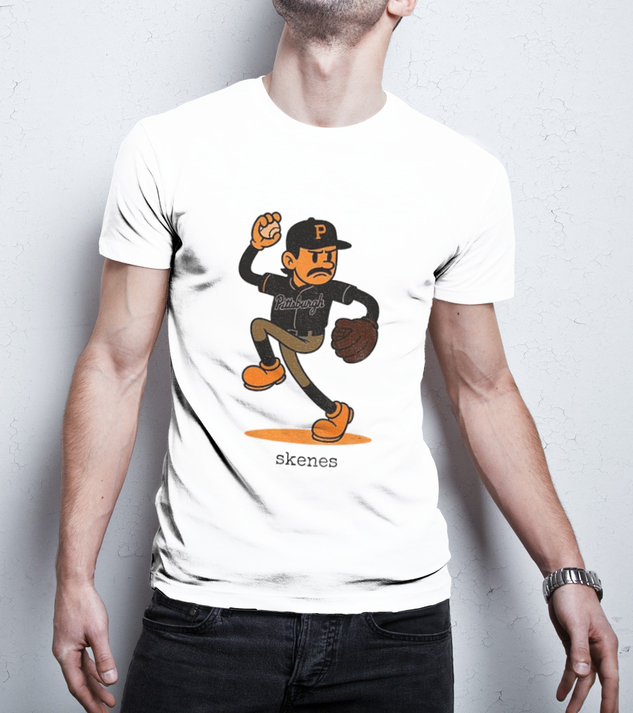Paul Skenes Pittsburgh P Baseball MLB Cartoon Skenes T-Shirt