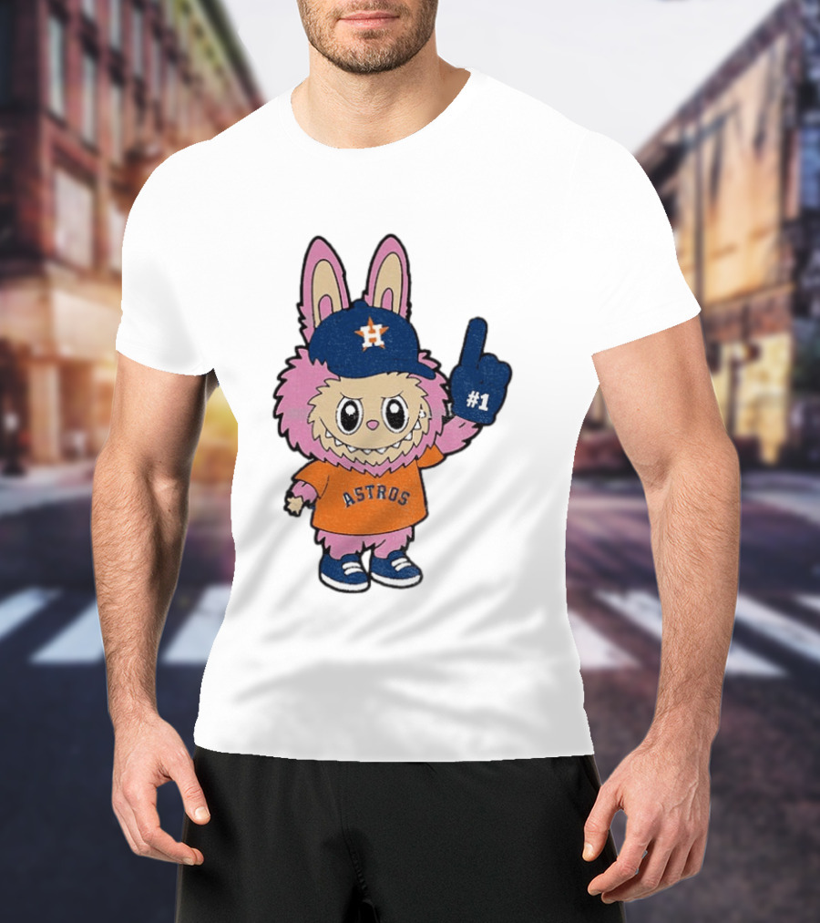 Labubu Astros 2025 Pink Houston MLB Baseball Sports T-Shirt