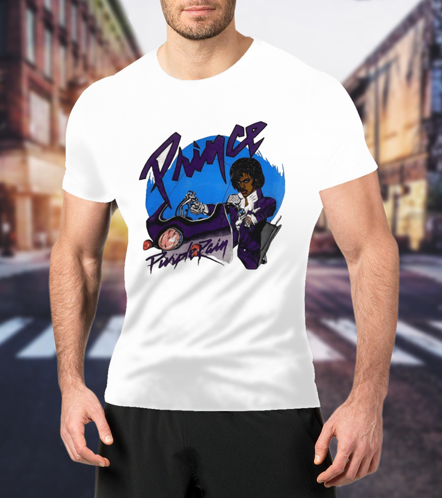 Prince Purple Rain Motorcycle 80s Music T-Shirt