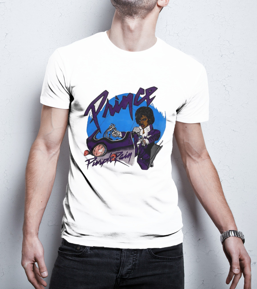 Prince Purple Rain Motorcycle 80s Music T-Shirt