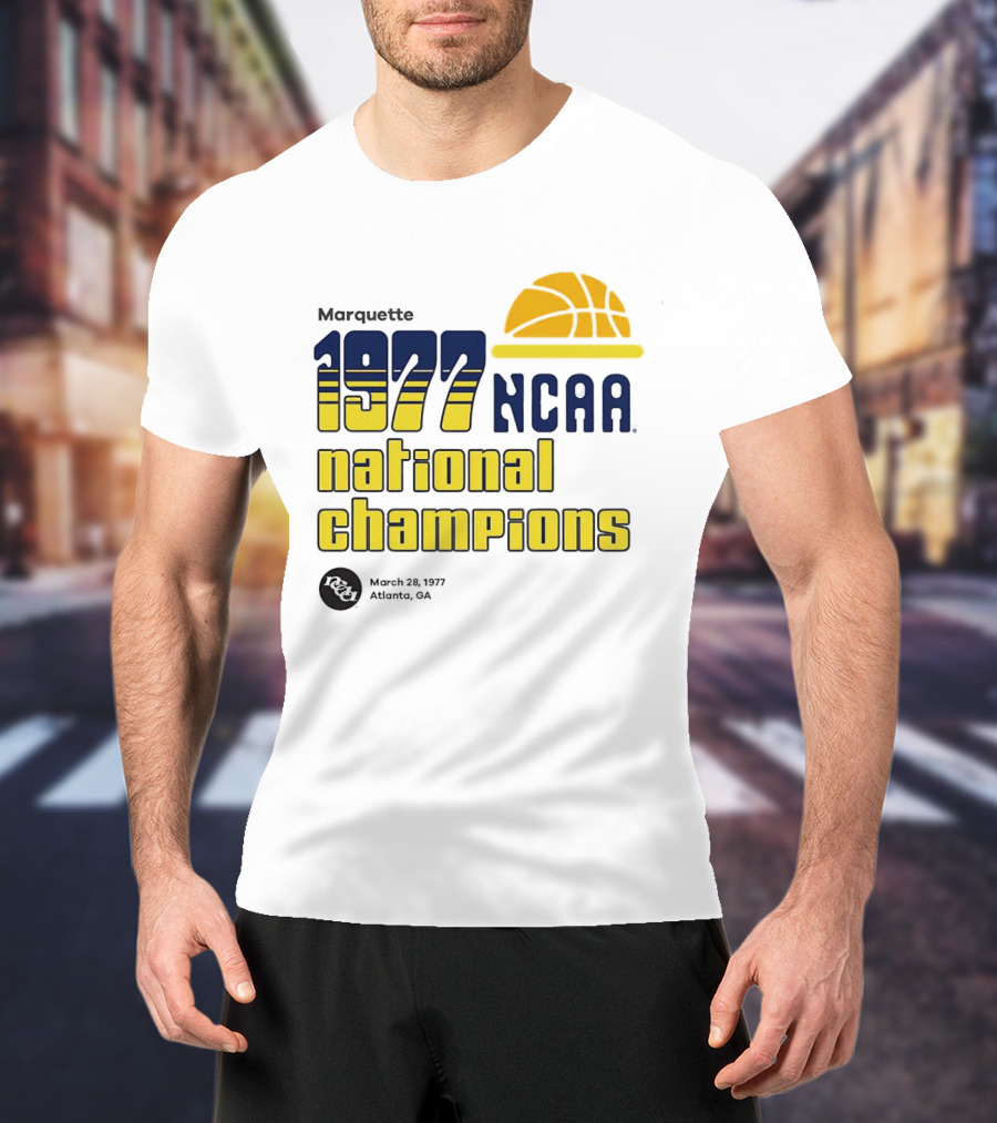Marquette 1977 NCAA National Champions Basketball March 28_ASTRO_NY T-Shirt