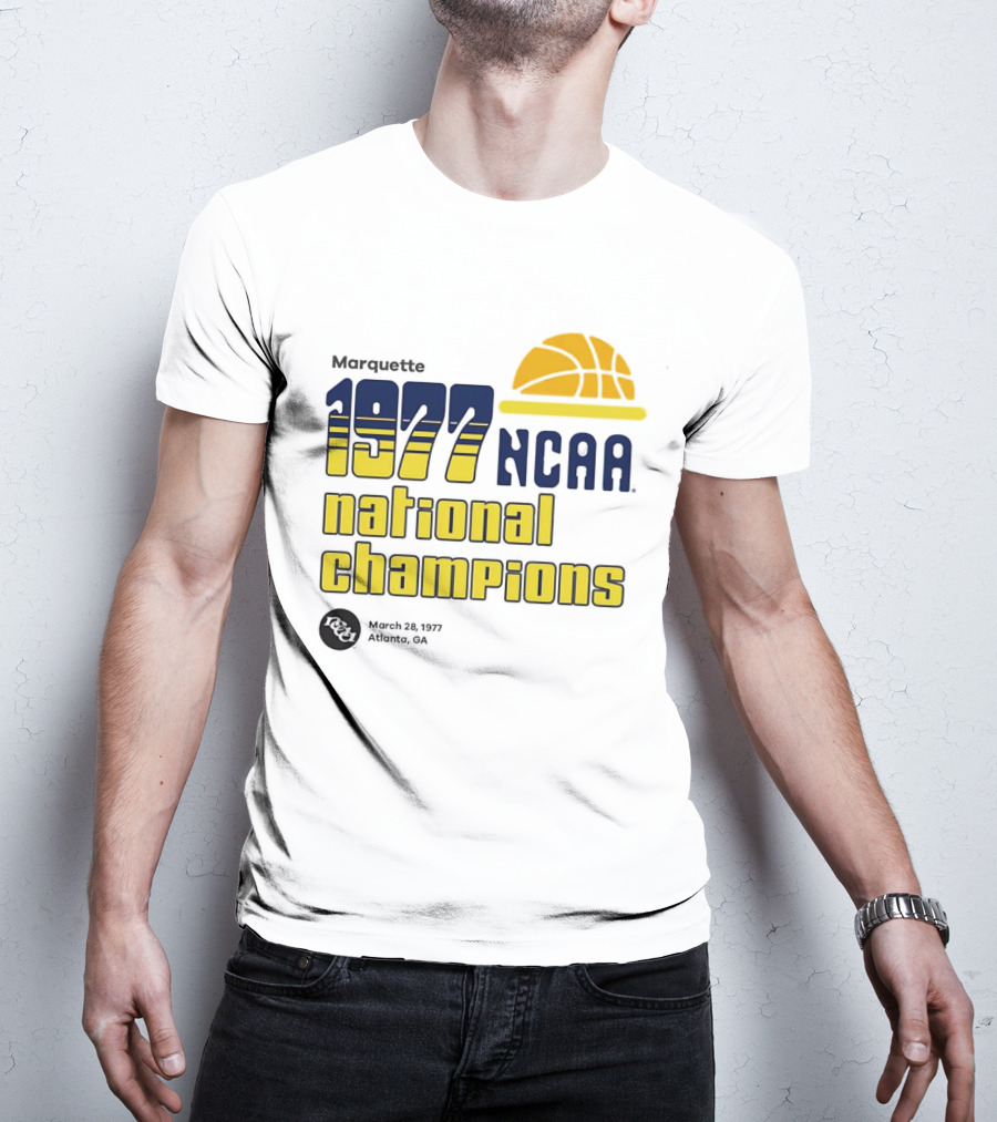 Marquette 1977 NCAA National Champions Basketball March 28_ASTRO_NY T-Shirt