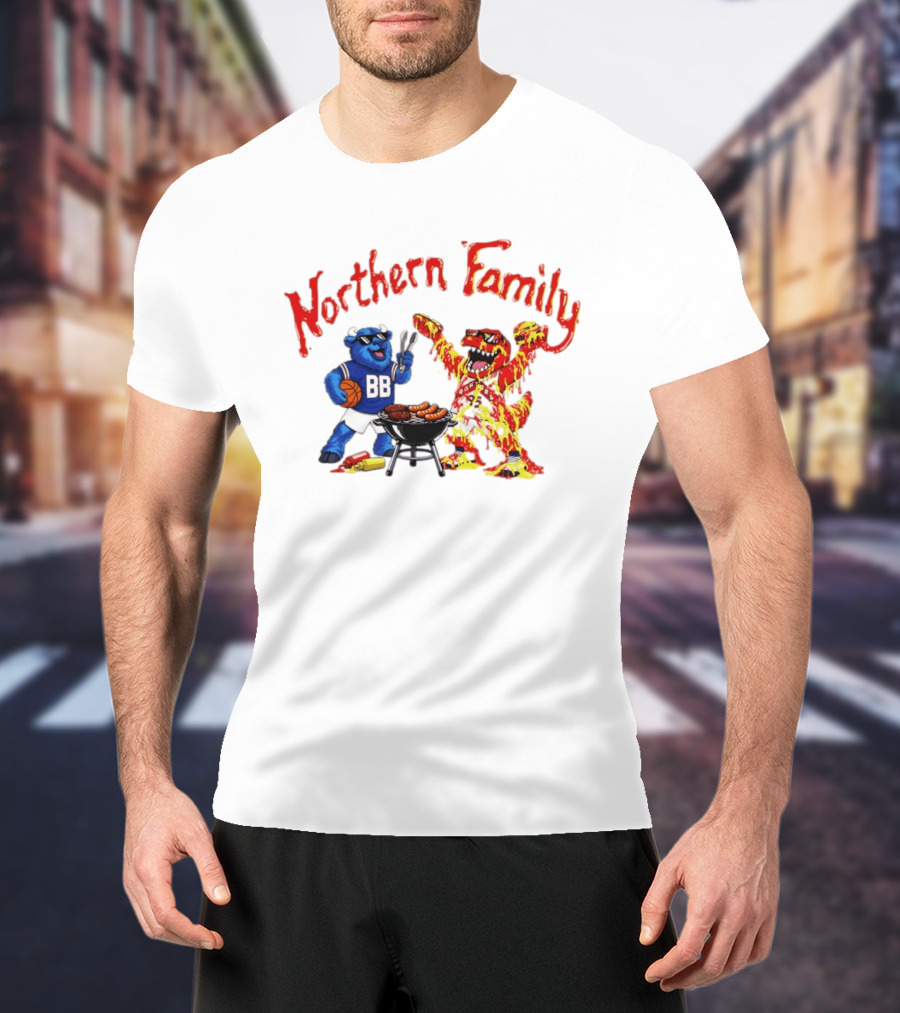 Northern Family BBQ Fun With Raptors And Buffalo Bills T-Shirt
