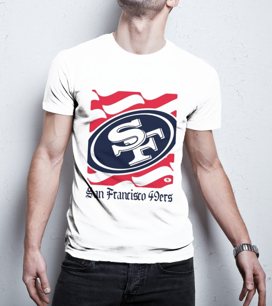 San Francisco 49ers SF Flag Heritage Wordmark T-Shirt