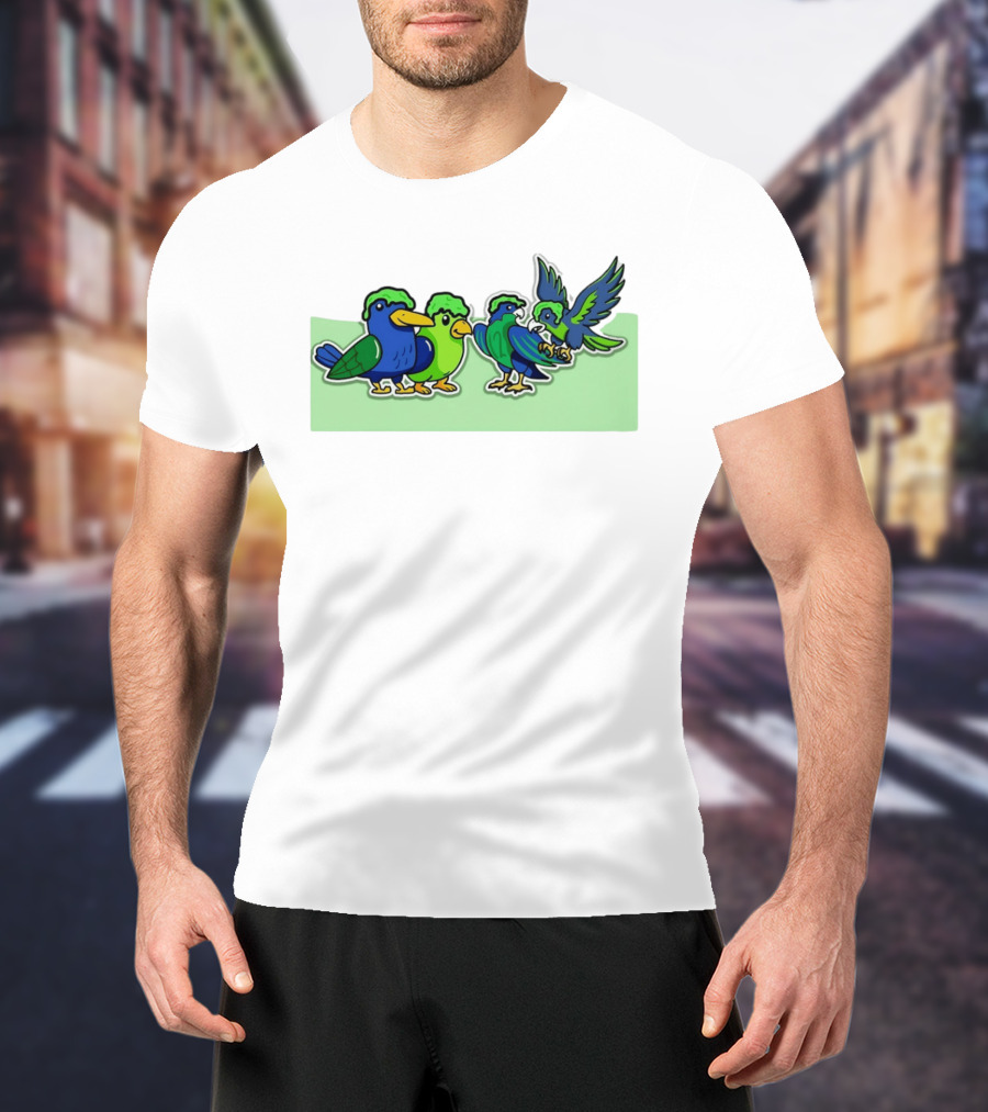 Seattle Seahawks X Nickelodeon NVP Parrot Paint T-Shirt