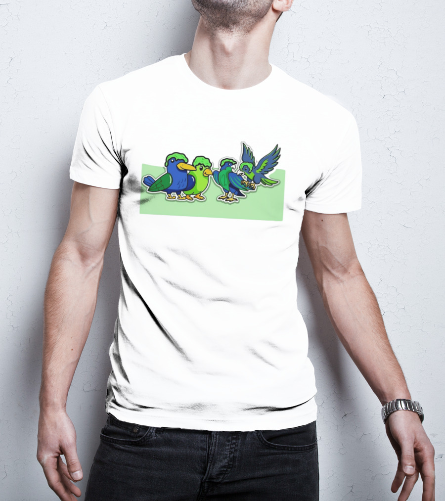 Seattle Seahawks X Nickelodeon NVP Parrot Paint T-Shirt