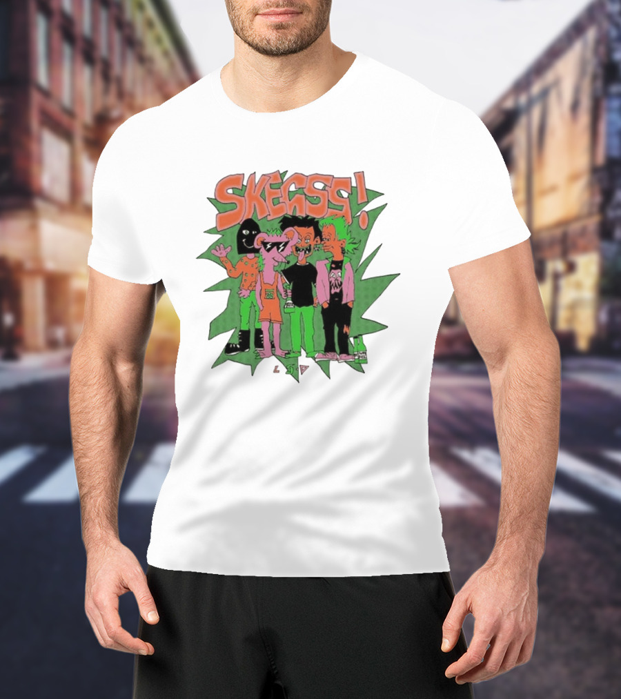 Skegss LSD Irvine Cartoon Characters Green T-Shirt